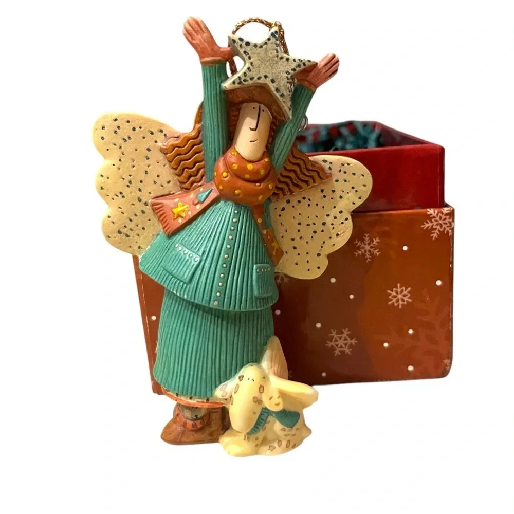 Lang & Wise 1998 Angel Starlight Ornament by Sue Dreamer • New In Box 4”Ht